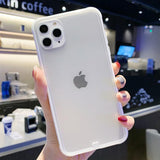 Candy Color Frame Matte Transparent Soft Phone Case Back Cover - iPhone 12 Pro Max/12 Pro/12/12 Mini/SE/11 Pro Max/11 Pro/11/XS Max/XR/XS/X/8 Plus/8 - halloladies