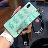 Cutre Cartoon Crocodile with Wrist Strap Lanyard Phone Case Back Cover - iPhone 11/11 Pro/11 Pro Max/XS Max/XR/XS/X/8 Plus/8/7 Plus/7 - halloladies