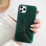 Glitter Solid Color Midnight Green Phone Case Back Cover - iPhone 11 Pro Max/11 Pro/11/XS Max/XR/XS/X/8 Plus/8/7 Plus/7 - halloladies