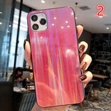 Glitter Powder Laser Tempered Phone Case Back Cover - iPhone 11 Pro Max/11 Pro/11/XS Max/XR/XS/X/8 Plus/8/7 Plus/7 - halloladies