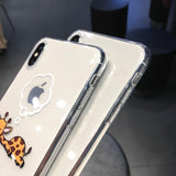 Cute Cartoon Animal Giraffe Clear Phone Case Back Cover - iPhone 12 Pro Max/12 Pro/12/12 Mini/SE/11 Pro Max/11 Pro/11/XS Max/XR/XS/X/8 Plus/8 - halloladies