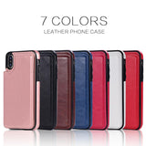 Luxury Wallet Leather Phone Case Back Cover - iPhone XS Max/XR/XS/X/8 Plus/8/7 Plus/7/6s Plus/6s/6 Plus/6 - halloladies