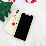 Cartoon Christmas Elk Patterned Hard PC Phone Case Back Cover - iPhone 11/11 Pro/11 Pro Max/XS Max/XR/XS/X/8 Plus/8/7 Plus/7 - halloladies