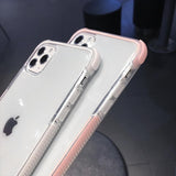 Shockproof Bumper Transparent Soft Phone Case Back Cover - iPhone 12 Pro Max/12 Pro/12/12 Mini/SE/11 Pro Max/11 Pro/11/XS Max/XR/XS/X/8 Plus/8 - halloladies