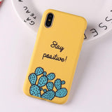 Candy Color Cartoon Cactus Couples Soft TPU Phone Case Back Cover for iPhone 11/11 Pro/11 Pro Max/XS Max/XR/XS/X/8 Plus/8/7 Plus/7 - halloladies