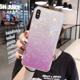 Simple Gradient Color Drem Shell Phone Case Back Cover - iPhone 11 Pro Max/11 Pro/11/XS Max/XR/XS/X/8 Plus/8/7 Plus/7 - halloladies
