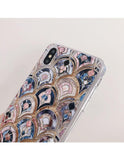 Luxury Vintage Floral Liquid Quicksand Soft Phone Case Back Cover - iPhone 12 Pro Max/12 Pro/12/12 Mini/SE/11 Pro Max/11 Pro/11/XS Max/XR/XS/X/8 Plus/8 - halloladies
