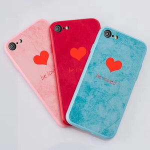 Fashion Fabric Textures Love Heart Letter Phone Case Back Cover - Xiaomi Mi and Redmi - halloladies