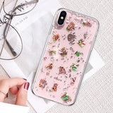 Glitter Bling Silver Foil Leopard Conch Shell TPU Phone Case Back Cover for iPhone XS Max/XR/XS/X/8 Plus/8/7 Plus/7/6s Plus/6s/6 Plus/6 - halloladies