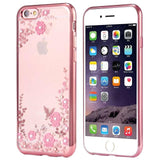 Luxury Diamond Plating Flower Soft TPU Phone Case Back Cover for iPhone 11/11 Pro/11 Pro Max/XS Max/XR/XS/X/8 Plus/8/7 Plus/7 - halloladies