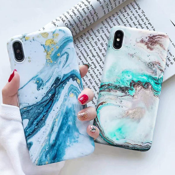 Simple Marble Soft TPU Phone Case Back Cover for iPhone 11/11 Pro/11 Pro Max/XS Max/XR/XS/X/8 Plus/8/7 Plus/7 - halloladies
