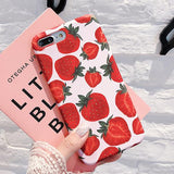 Cute Summer Fruit Strawberry Soft Phone Case Back Cover for iPhone XS Max/XR/XS/X/8 Plus/8/7 Plus/7/6s Plus/6s/6 Plus/6 - halloladies
