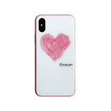 Pink Frame Love Heart Phone Case Back Cover - iPhone XS Max/XR/XS/X/8 Plus/8/7 Plus/7/6s Plus/6s/6 Plus/6 - halloladies