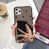 Heart Mirror Acrylic Phone Case Back Cover - iPhone 11 Pro Max/11 Pro/11/XS Max/XR/XS/X/8 Plus/8/7 Plus/7 - halloladies