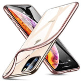 Plating Solid Color Edge Soft Clear Phone Case Back Cover - iPhone 11/11 Pro/11 Pro Max/XS Max/XR/XS/X/8 Plus/8/7 Plus/7 - halloladies