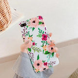 Peach Rose Flower Leaf TPU Phone Case Back Cover for iPhone 11/11 Pro/11 Pro Max/XS Max/XR/XS/X/8 Plus/8/7 Plus/7 - halloladies