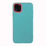 Contrast Candy Color Soft TPU Phone Case Back Cover for iPhone 11/11 Pro/11 Pro Max/XS Max/XR/XS/X/8 Plus/8/7 Plus/7 - halloladies
