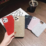 Glitter Powder Candy Color Transparent Soft Phone Case Back Cover - iPhone 11/11 Pro/11 Pro Max/XS Max/XR/XS/X/8 Plus/8/7 Plus/7 - halloladies