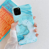 Simple Marble Soft Phone Case Back Cover - iPhone 11 Pro Max/11 Pro/11/XS Max/XR/XS/X/8 Plus/8/7 Plus/7 - halloladies