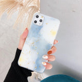 Glitter Gold Foil Simple Flower Marble Phone Case Back Cover for iPhone 11 Pro Max/11 Pro/11/XS Max/XR/XS/X/8 Plus/8/7 Plus/7 - halloladies