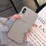 Simple Solid Color Love Heart YOU ME Soft TPU Phone Case Back Cover for iPhone 11/11 Pro/11 Pro Max/XS Max/XR/XS/X/8 Plus/8/7 Plus/7 - halloladies