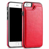 PU Leather Flip Wallet Photo Holder Phone Case Back Cover - iPhone SE/11 Pro Max/11 Pro/11/XS Max/XR/XS/X/8 Plus/8/7 Plus/7 - halloladies