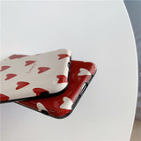 Love Heart Glossy Cute Soft Phone Case Back Cover for iPhone 12 Pro Max/12 Pro/12/12 Mini/SE/11 Pro Max/11 Pro/11/XS Max/XR/XS/X/8 Plus/8 - halloladies