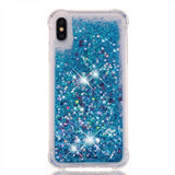 Glitter Liquid Quicksands Shock Absorb TPU Phone Case Back Cover for iPhone XS Max/XR/XS/X/8 Plus/8/7 Plus/7/6s Plus/6s/6 Plus/6 - halloladies