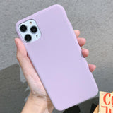 Candy Color Simple Matte Phone Case Back Cover - iPhone 11 Pro Max/11 Pro/11/XS Max/XR/XS/X/8 Plus/8/7 Plus/7 - halloladies