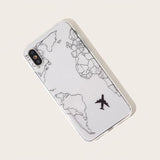 Popular Planes Map Designs Soft Phone Case Back Cover - iPhone 11/11 Pro/11 Pro Max/XS Max/XR/XS/X/8 Plus/8/7 Plus/7 - halloladies