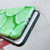 Green Lemon Pattern Phone Case Back Cover - iPhone XS Max/XR/XS/X/8 Plus/8/7 Plus/7/6s Plus/6s/6 Plus/6 - halloladies