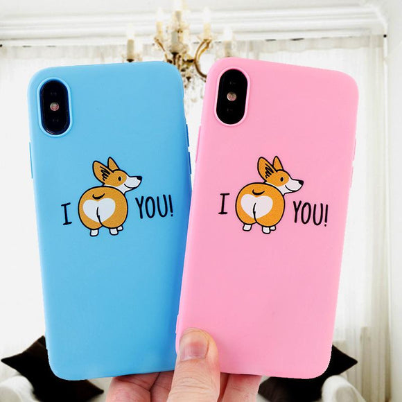 Candy Color Cute Corgi Dog Phone Case Back Cover for iPhone 11/11 Pro/11 Pro Max/XS Max/XR/XS/X/8 Plus/8/7 Plus/7 - halloladies