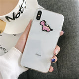 Cartoon Cute Dinosaur Clear Phone Case Back Cover - iPhone 11 Pro Max/11 Pro/11/XS Max/XR/XS/X/8 Plus/8/7 Plus/7 - halloladies