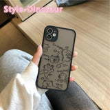 Cute Animal Soft Phone Case Back Cover for iPhone 12 Pro Max/12 Pro/12/12 Mini/SE/11 Pro Max/11 Pro/11/XS Max/XR/XS/X/8 Plus/8 - halloladies