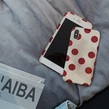 Retro Polka Dot Fur Dirty Phone Case Back Cover for iPhone 11/11 Pro/11 Pro Max/XS Max/XR/XS/X/8 Plus/8/7 Plus/7 - halloladies