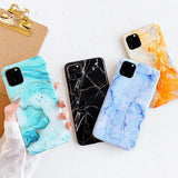 Simple Marble Soft Phone Case Back Cover - iPhone 11 Pro Max/11 Pro/11/XS Max/XR/XS/X/8 Plus/8/7 Plus/7 - halloladies