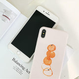 Simple Painting Orange Soft Phone Case Back Cover - iPhone 11/11 Pro/11 Pro Max/XS Max/XR/XS/X/8 Plus/8/7 Plus/7 - halloladies