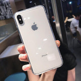 Transparent Candy Color Button Soft Phone Case Back Cover - iPhone 11/11 Pro/11 Pro Max/XS Max/XR/XS/X/8 Plus/8/7 Plus/7 - halloladies