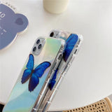 Laser Butterfly Transparent Soft Phone Case Back Cover - iPhone 12 Pro Max/12 Pro/12/12 Mini/SE/11 Pro Max/11 Pro/11/XS Max/XR/XS/X/8 Plus/8 - halloladies
