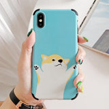 Cartoon Shiba Inu Dog Phone Case Back Cover - iPhone 11/11 Pro/11 Pro Max/XS Max/XR/XS/X/8 Plus/8/7 Plus/7 - halloladies
