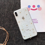 Retro Plated Love Heart Glitter Clear Phone Case Back Cover for iPhone XS Max/XR/XS/X/8 Plus/8/7 Plus/7/6s Plus/6s/6 Plus/6 - halloladies