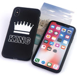 Candy Color King Queen Crown Phone Case Back Cover - iPhone 11/11 Pro/11 Pro Max/XS Max/XR/XS/X/8 Plus/8/7 Plus/7 - halloladies