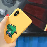 Cartoon Simple Funny Dinosaur Wing Soft Phone Case Back Cover - iPhone 11 Pro Max/11 Pro/11/XS Max/XR/XS/X/8 Plus/8/7 Plus/7 - halloladies