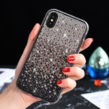 Shiny Gradient Diamond Phone Case Back Cover - iPhone 11 Pro Max/11 Pro/11/XS Max/XR/XS/X/8 Plus/8/7 Plus/7/6s Plus/6s/6 Plus/6 - halloladies