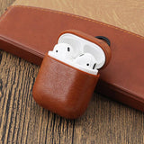 Vintage Matte Leather Storage Bag with Hook Airpods Case Wireless Bluetooth Earphone Cases for Airpods - halloladies
