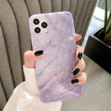 Marble Purple Dream Shell Soft Phone Case Back Cover - iPhone 11/11 Pro/11 Pro Max/XS Max/XR/XS/X/8 Plus/8/7 Plus/7 - halloladies