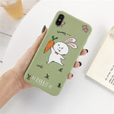 Cartoon Cute Animal Dinosaur Rabbit Soft Phone Case Back Cover for iPhone 12/12pro/12pro max/12mini/11/11 Pro/11 Pro Max/XS Max/XR/XS/X/8 Plus/8/7 Plus/7 - halloladies