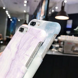 Marble Patterned Graffiti Hard Phone Case Back Cover - iPhone 12 Pro Max/12 Pro/12/12 Mini/SE/11 Pro Max/11 Pro/11/XS Max/XR/XS/X/8 Plus/8 - halloladies