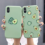 Cute Avocado Matte Soft TPU Phone Case Back Cover - iPhone 11/11 Pro/11 Pro Max/XS Max/XR/XS/X/8 Plus/8/7 Plus/7 - halloladies