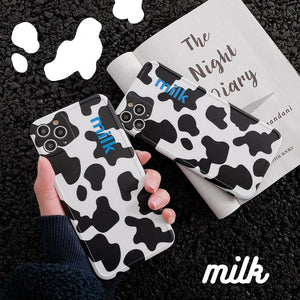 Cute Dairy Cattle Grain Milk Soft Phone Case Back Cover - iPhone 11/11 Pro/11 Pro Max/XS Max/XR/XS/X/8 Plus/8/7 Plus/7 - halloladies